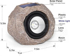 2 Pack Solar Rock Lights Outdoor, Angle Adjustable Solar Lights Outdoor Waterproof, LED Solar Garden Lights, Auto On/Off Landscape Lighting for Yard Pathway Patio Flower Bed - White Glow (Stone Brown)