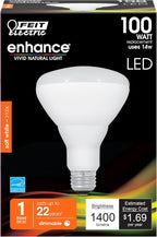 Feit Electric BR30 LED Light Bulb, 100W Equivalent, Dimmable, 1400 Lumens, E26 Standard Base, 2700K Soft White, 90CRI, Flood Light Bulb for Recessed Cans, 22-Year Lifetime, BR30DM/1400/927CA/4, 4 Pack
