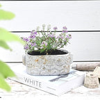 8 inch Pots Planters Indoor Plants Succulent Pots Rectangle Window Box Cactus Plant Containers for Home Decor(No Drainage)