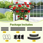 Garden Trellis for Climbing Plants Outdoor, 65 Inch Mushroom Top Trellis for Climbing Plants, Plant Trellis Support for Potted Plants Climbing Vine Rose Clematis Vegetable Trellis, 1 Pack (2)