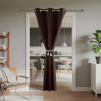 Joydeco Blackout Door Curtain for Doorway Privacy 78 Inches Long, Grommet Closet Curtain for Open Closet, Room Divider for Bedroom Living Room (Chocolate, 40Wx78L, 1 Panel)
