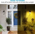 TORCHSTAR Yellow Dusk to Dawn Light Bulbs Outdoor, Sensor A19 LED Light Bulb, Auto On/Off Photocell Automatic for Outdoor Lighting, UL FCC DOE, 2700K, Pack of 4