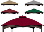 SCOCANOPY Burgundy Ripstop Replacement Roof for Lowe's Allen Roth 10X12 Gazebo Model #GF-12S004B-1/ GF-12S004BTO/TPGAZ17-002C