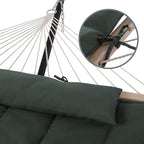 SUNCREAT Hammocks Replacement Hammock for Stand, 475 lbs Capacity, Two Person Backyard Hammock with Pad for Outside, Green Gray