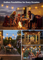 Brightown Outdoor String Lights 35FT with 10+1 Shatterproof Edison Bulbs, Waterproof Hanging Patio Lights Outside for Backyard Deck Garden Party Xmas Decor, 2700K