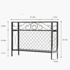 Zhongma 2 Tier Metal Sturdy Narrow Plant Stand, 47.24L x 12.6 W x 35.43 H inch, Indoor and Outdoor Heavy Duty Metal Plant shelf for Small Spaces 440 LBS Capacity