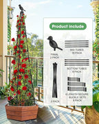 2Pack Garden Trellis for Climbing Plants Outdoor Indoor Pot 67'' Cucumber Trellis for Climbing Plant Support for Climbing Vegetables Plants Garden Obelisk Trellis Tomato cage & Climbing Rose