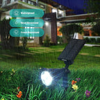 URPOWER Solar Lights Outdoor, 2-in-1 Waterproof Adjustable Solar Spotlights Outdoor Wall Light, Dusk-to-Dawn Solar Powered Landscape Lights for Backyard/Garden/Pathway/Pool/Porch (1 Pack, Cool White)