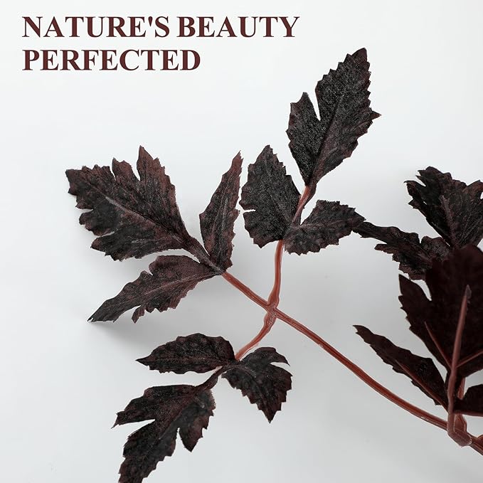 Artificial Plant Greenery Stems, 3-Pack Plum Autumn Decor, 32 Inch