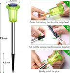 St Patricks Day Decorations Solar Lights Outdoor 10 Pack Solar Pathway Lights Green Halloween Decorations Waterproof Yard Lighting for Driveway Garden Walkway Path Landscape Lawn