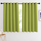 NICETOWN Blackout Curtains 54 Inches Long, Thermal Insulated Room Darkening Curtains for Bedroom, Window Treatment Drapes for Living Room Nursery (W66 x L54 Inch, Fresh Green, 1 Panel)