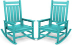 SERWALL Oversized Outdoor Rocking Chair Set of 2, HDPE Rocker for Adults, Patio Rocking Chairs for Porch, Aruba