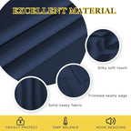 NICETOWN Blackout Kitchen Curtains 54 inches Long - Thermal Insulated Grommet Room Darkening Window Treatment Voice Reducing for Nursery/Cafe (Navy, 1 Panel, 66 x 54 Inch)