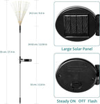 JJGoo Solar Firework Lights, 2 Pack 120 LEDs 2 Lighting Modes Solar Garden Lights Outdoor Waterproof for Yard Patio Walkway Pathway Party Wedding Christmas Decorative - Colorful