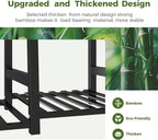 Bamworld Plant Shelf Indoor 55" Tall Bamboo Plant Shelves 5 Tier Hanging Plant Stand Large Ladder Shelf Flower Stand Plant Holder Plant Rack for Garden Balcony Home Decor Living Room Bedroom Black