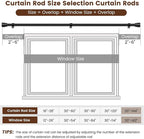 1” Diameter Curtain Rods Itself is 30 to144 inch 1 Pack Fit 30-142 inch, 66 to 120 inch Window with Heavy Duty Adjustable Rod Matte Black Splicing Metal Extra Long Curtain Rod for Windows