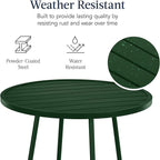 Best Choice Products 3-Piece Patio Dining Set, Bar Height, Outdoor Bistro Set, Outdoor Round Bar Table w/ 2 Bar Stools, Steel - Dark Green