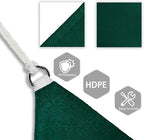 Patio Paradise 12' x 12' x 12' Sun Shade Sail Triangle Canopy Shade Cloth Fabric Sunlight Block Patio Pergola Cover HDPE Deck Awning for Outdoor Backyard Roof Shading, Green