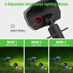 nipify Solar Spot Lights Outdoor Motion Sensor with 3 Modes, Solar Spotlights Outdoor Waterproof 2-in-1 Auto On/Off Landscape Lighting for Outside Yard Wall Garden Pathway, Cool White