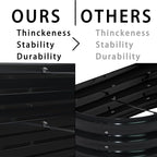 4x3x1ft(2 Pack) Galvanized Raised Garden Bed,Outdoor Planter Box Metal Patio Kit Planting Bed for Vegetables Flowers Herb,Black