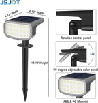 Solar Lights Outdoor Waterproof IP65, Super Bright LED with Lens, 3000K 2 Lighting Modes, Solar Powered Yard Garden Solar Spot Lights for Outside Landscape Auto On/Off -4 Pack