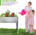 2PCS Galvanized Raised Garden Bed with Legs, 48 gallons, 48"x24"x32" Large Metal Elevated Planter Boxes with Drainage Holes,for Vegetables, Flowers, Backyard, Patio, Balcony