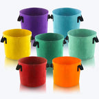 15 Gallon Grow Bags, 7 Pack Colorful Fabric Plant Pots with Handles for Garden and Outdoor Planting