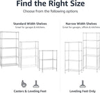 Amazon Basics 4-Shelf Adjustable Heavy Duty Steel Wire Rack Storage Shelving Unit for Kitchen, Garage, Easy Assembly, 350 lbs Per Shelf, 36" x 14" x 54", Chrome Silver
