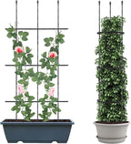 2 Pack Garden Trellis, 2 in 1 Plant Cages & Supports for Vines Crop, Potted/Climbing Plants Indoor Outdoor, Plant Stake for Flower, Vegetable, Tomato, Pot Trellis