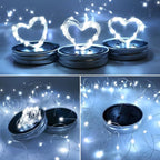 String Lights, 12 Pack Solar Mason Jar Lid Lights in Cool White