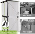 Outdoor Storage Shed with Metal Frame, Lockable Door and Adjustable Shelves