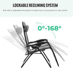 JEAREY Oversized Padded Zero Gravity Chairs, Folding Lounge Chair Outdoor Patio - Image 6
