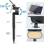 108 LED Solar Spot Lights Outdoor, Solar Lights Outdoor IP65 Waterproof, 3 Modes Solar Landscape Spotlights, Large Solar Powered Panel Lights for Garden Yard Pathway(Warm White/6 Pack)