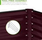 Best Choice Products 8x4x2ft Outdoor Metal Raised Garden Bed, Deep Root Planter Box for Vegetables, Herbs & Flowers, 478-Gallon Capacity, 100% Non Toxic Materials - Burgundy