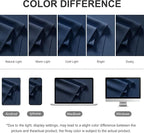 RYB HOME Extra Wide Outdoor Curtains for Patio Waterproof Heavy Duty Thermal Insulated in Summer Full Coverage Privacy for Gazebo, Cabana & Pergola, W100" x L90", Navy Blue, 1 Panel