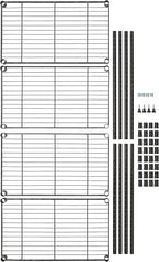 Amazon Basics 4-Shelf Steel Wire Storage Shelves for Garage, Adjustable Metal Shelving Unit, 200 lbs Per Shelf, 23.2" W x 48" H x 13.4" D, Black | Sturdy, Adjustable, Easy Assembly, Storage