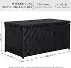 Outdoor 70 Gallon Wicker Storage Box - Image 4