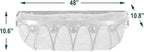 Arcadia Garden Products Hanging Window Basket Metal Trough Flower Planter with Coco Liner for Outdoor Windowsill, Railing, Patio, Garden, Balcony, Fence, 48-inch