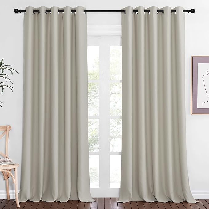 Sliding Door Window Treatment Blackout Patio – Natural, W66 x L110