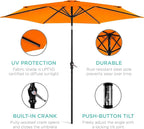 Best Choice Products 10ft Outdoor Table Compatible Steel Polyester Market Patio Umbrella w/Crank and Easy Push Button Tilt