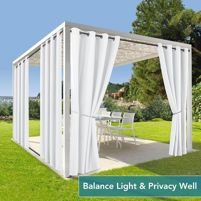 HolidayIdeas Outdoor Curtains for Patio Waterproof 4 Panels 54x95 - Image 5
