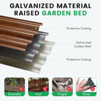 INNO STAG 3 Pcs Round Galvanized Raised Garden Bed — 2×2×1ft Planter Box Outdoor Raised Beds Kit for Gardening Vegetables, Fruits, Herbs, and Flowers, Grain