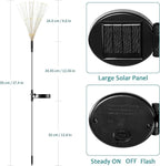 JJGoo Solar Firework Lights, 4 Pack 120 LEDs 2 Lighting Modes Solar Garden Lights Outdoor Waterproof for Yard Patio Walkway Pathway Party Wedding Christmas Decorative - White