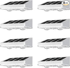 NIORSUN Solar Fence Lights,8 Pack Solars Deck Light,Warm White Color,Outdoor Bulb Waterproof Led IP65,Power Patio Lamp with Lenses for Outside/Backyard/Railing/Yard（White）
