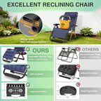 Suteck Oversized Zero Gravity Chair,33In XXL Lounge Chair w/Removable Cushion&Headrest, Reclining Camping Chair w/Upgraded Lock and Footrest, Reclining Patio Chairs Recliner for Indoor Outdoor,500LB