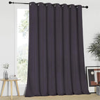 NICETOWN Blackout Patio Curtains 100 x 95 Inches Long for Sliding Door Extral Wide Blackout Curtain Panels Thermal Insulated Room Divider - Grommet Top, 100" W x 95" L, 1 Panel, Greyish Purple