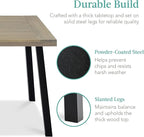 Best Choice Products 6-Person Indoor Outdoor Acacia Wood Dining Table, Picnic Table w/Powder-Coated Steel, 350 Pound Capacity Legs - Taupe
