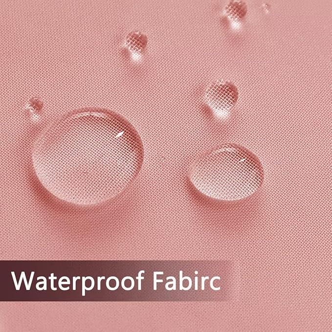 SpaceDresser Waterproof Outdoor Sheer Curtains for Patio - 2 Panels Rod Pocket Indoor Voile Sheer Curtain for Living Room,52W x 84L inch, Blush