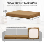Cushion Covers 12-Pack Camel Stretch Patio Cushion Slipcovers