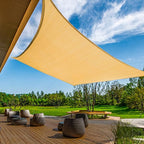 KANAGAWA 10'X24' Sand Custom Size Sun Shade Sail Rectangle UV Block Canopy Cover for Patio Backyard Lawn Garden Outdoor (Customized Available)